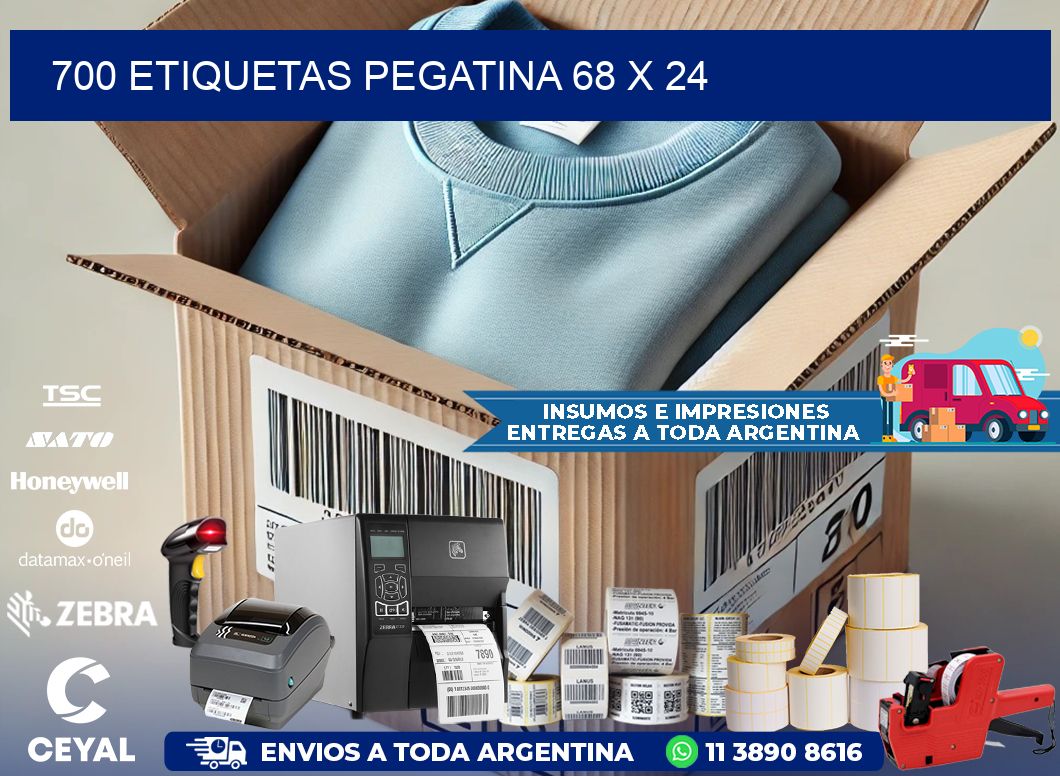 700 ETIQUETAS PEGATINA 68 x 24