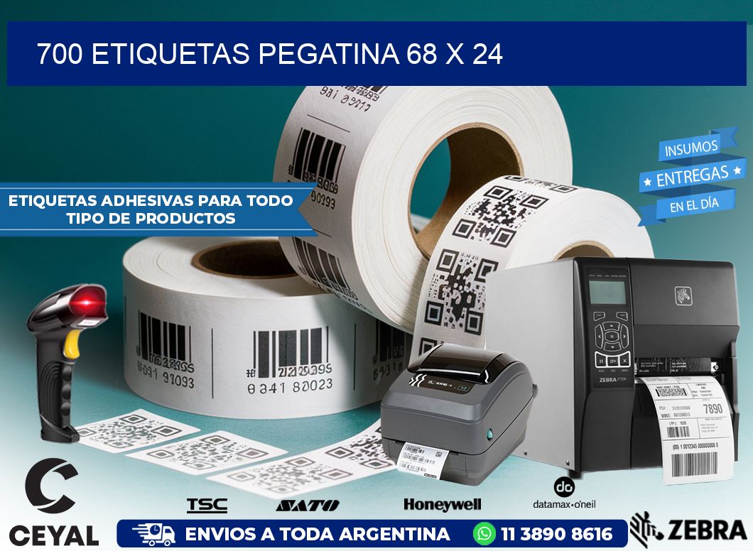 700 ETIQUETAS PEGATINA 68 x 24