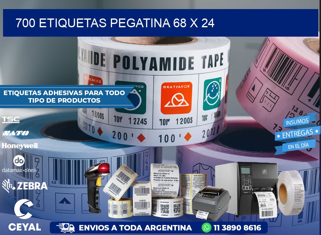 700 ETIQUETAS PEGATINA 68 x 24