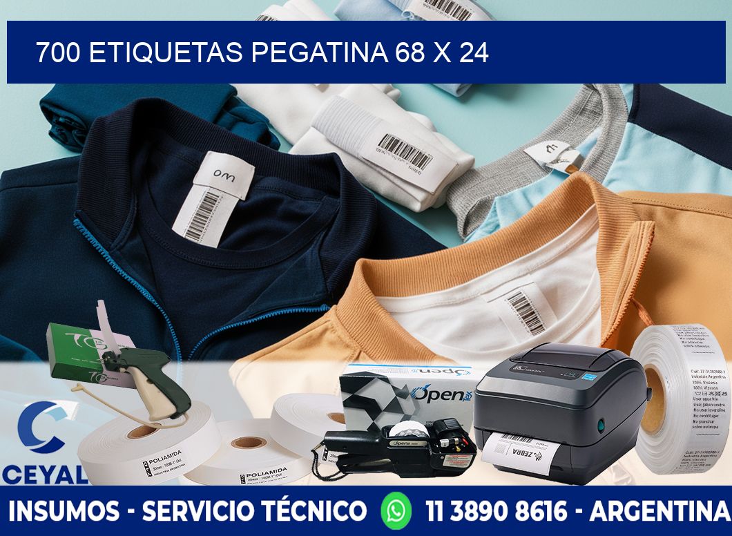 700 ETIQUETAS PEGATINA 68 x 24