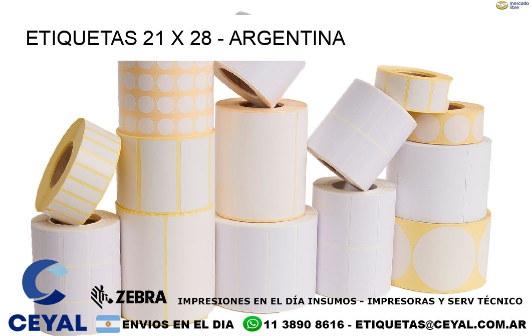 ETIQUETAS 21 x 28 - ARGENTINA