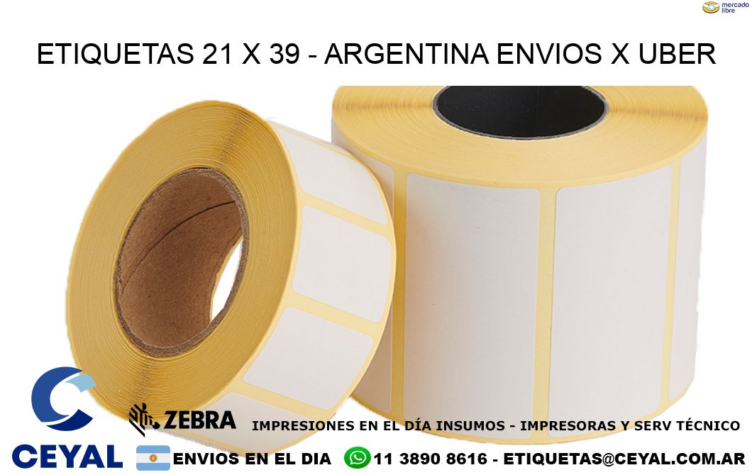 ETIQUETAS 21 x 39 – ARGENTINA ENVIOS X UBER