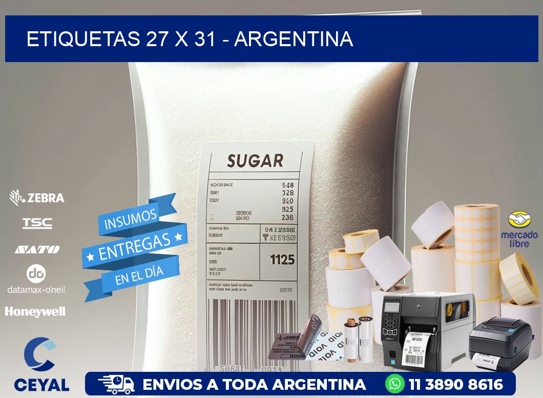 ETIQUETAS 27 x 31 - ARGENTINA