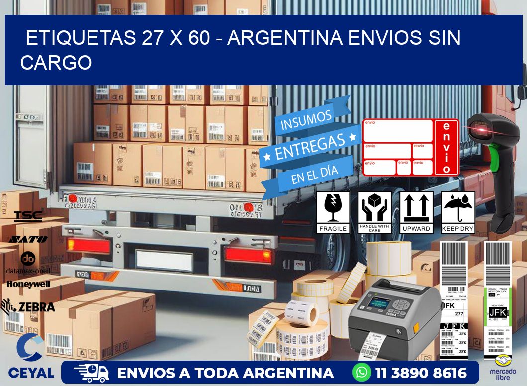 ETIQUETAS 27 x 60 - ARGENTINA ENVIOS SIN CARGO