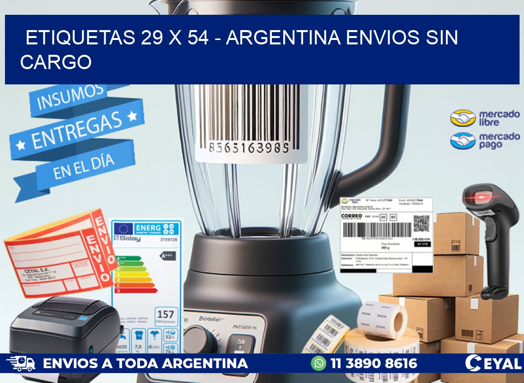 ETIQUETAS 29 x 54 - ARGENTINA ENVIOS SIN CARGO