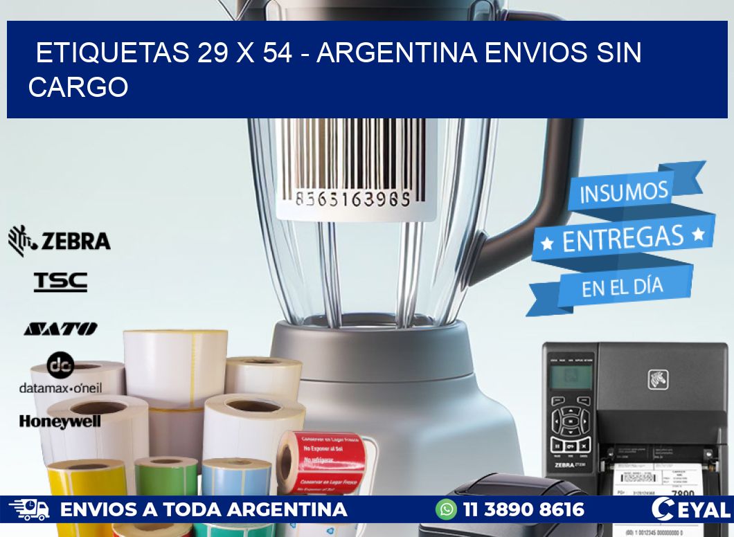 ETIQUETAS 29 x 54 - ARGENTINA ENVIOS SIN CARGO