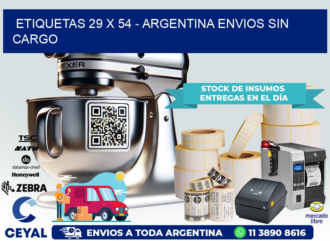 ETIQUETAS 29 x 54 – ARGENTINA ENVIOS SIN CARGO