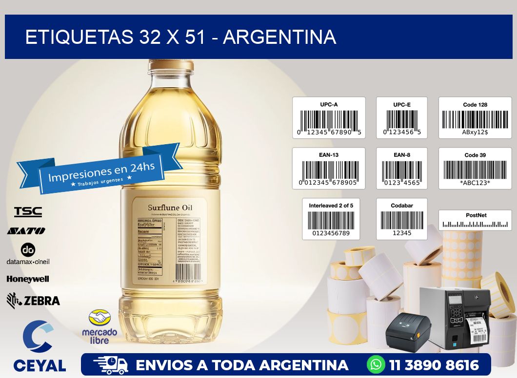 ETIQUETAS 32 x 51 - ARGENTINA