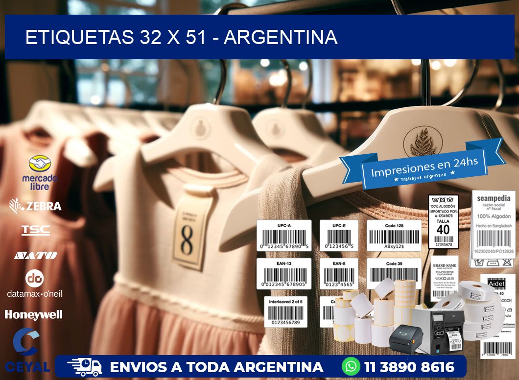 ETIQUETAS 32 x 51 - ARGENTINA