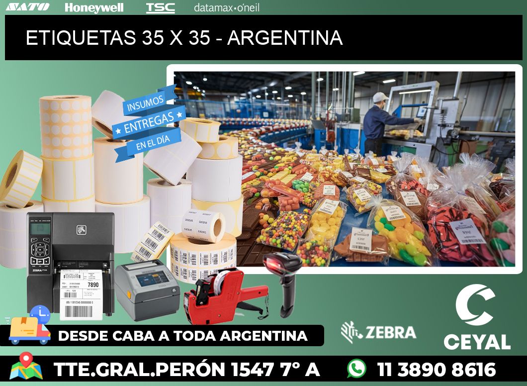 ETIQUETAS 35 x 35 - ARGENTINA