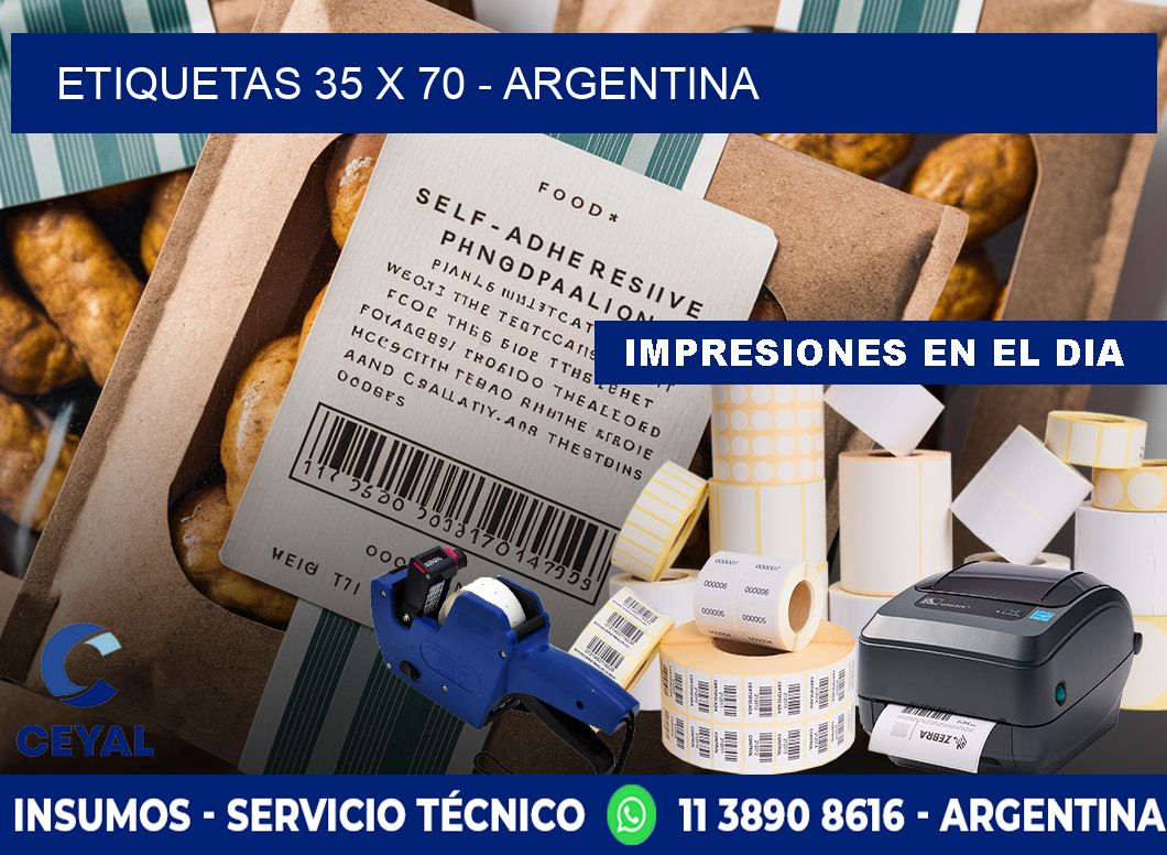 ETIQUETAS 35 x 70 - ARGENTINA