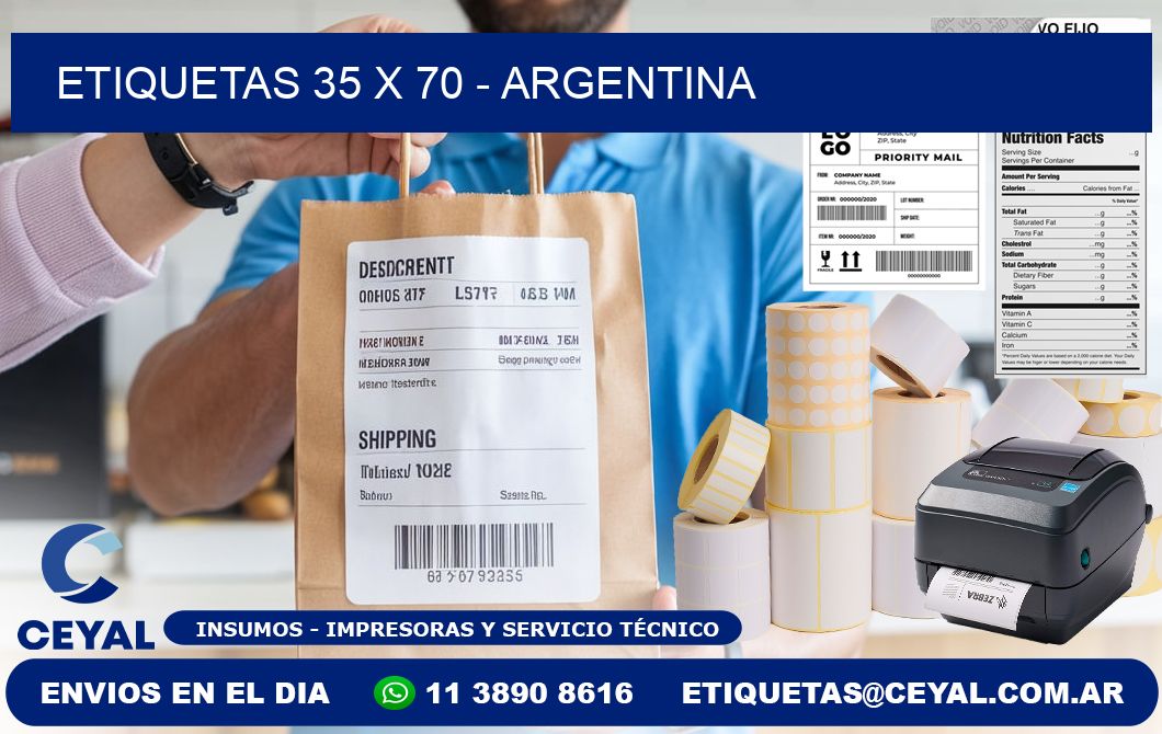 ETIQUETAS 35 x 70 - ARGENTINA