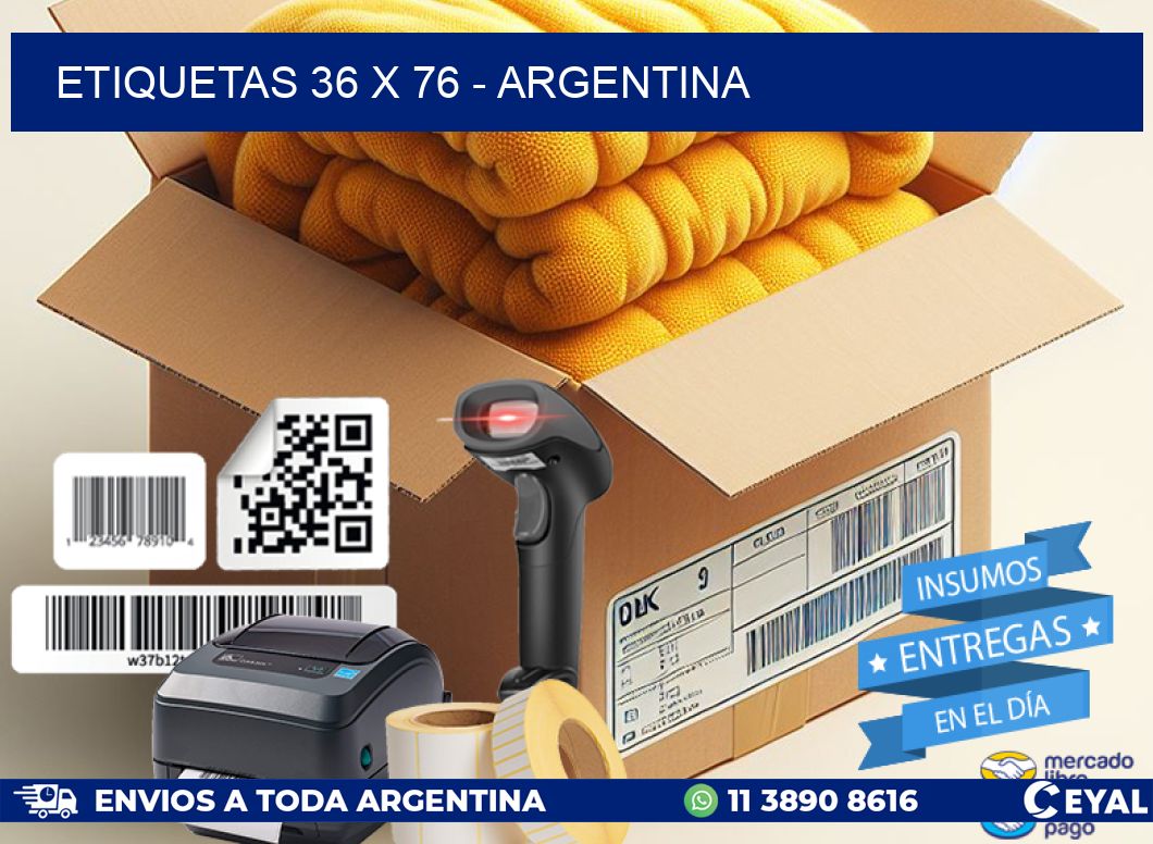 ETIQUETAS 36 x 76 - ARGENTINA