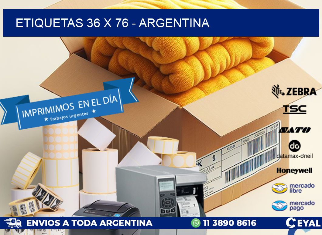 ETIQUETAS 36 x 76 - ARGENTINA