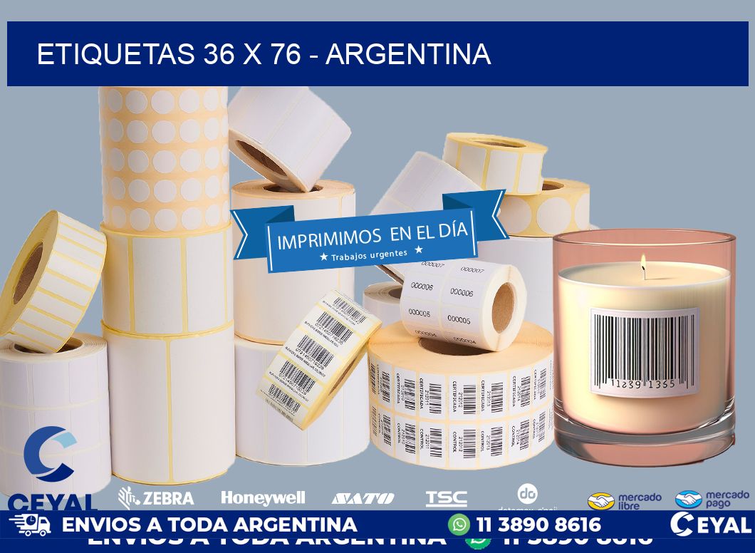 ETIQUETAS 36 x 76 - ARGENTINA