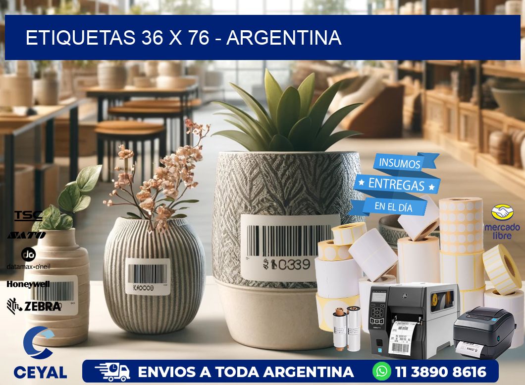 ETIQUETAS 36 x 76 - ARGENTINA