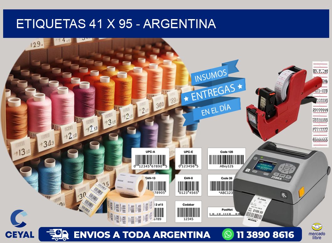 ETIQUETAS 41 x 95 - ARGENTINA