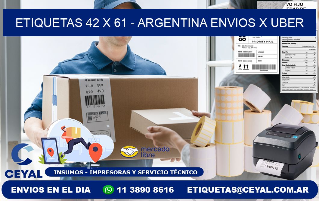 ETIQUETAS 42 x 61 - ARGENTINA ENVIOS X UBER