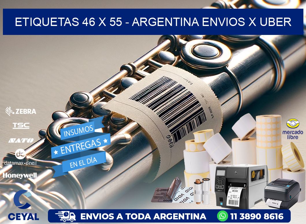 ETIQUETAS 46 x 55 - ARGENTINA ENVIOS X UBER