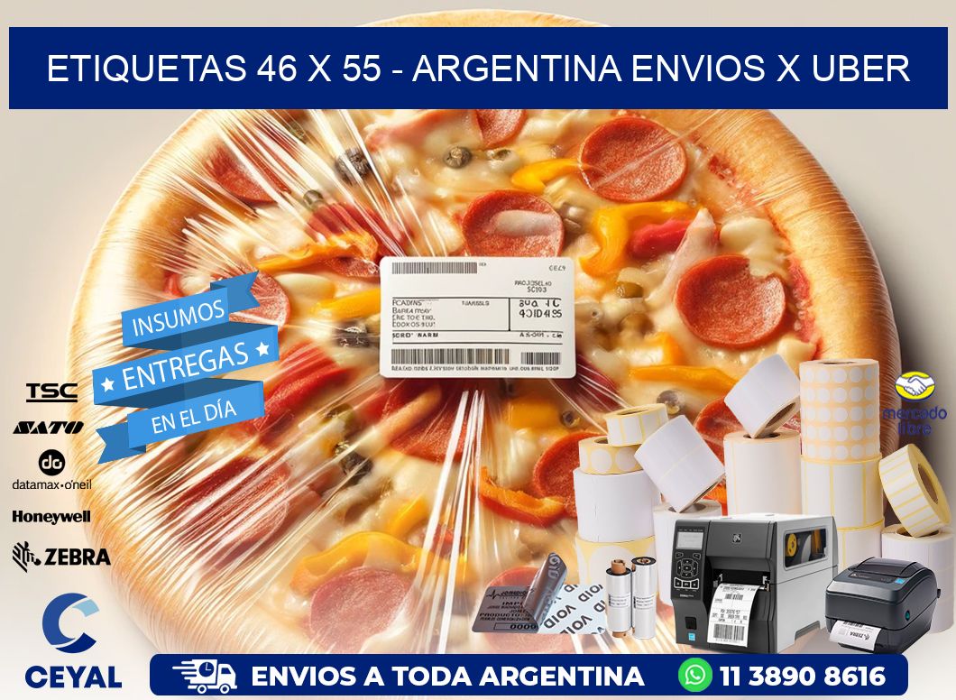 ETIQUETAS 46 x 55 - ARGENTINA ENVIOS X UBER