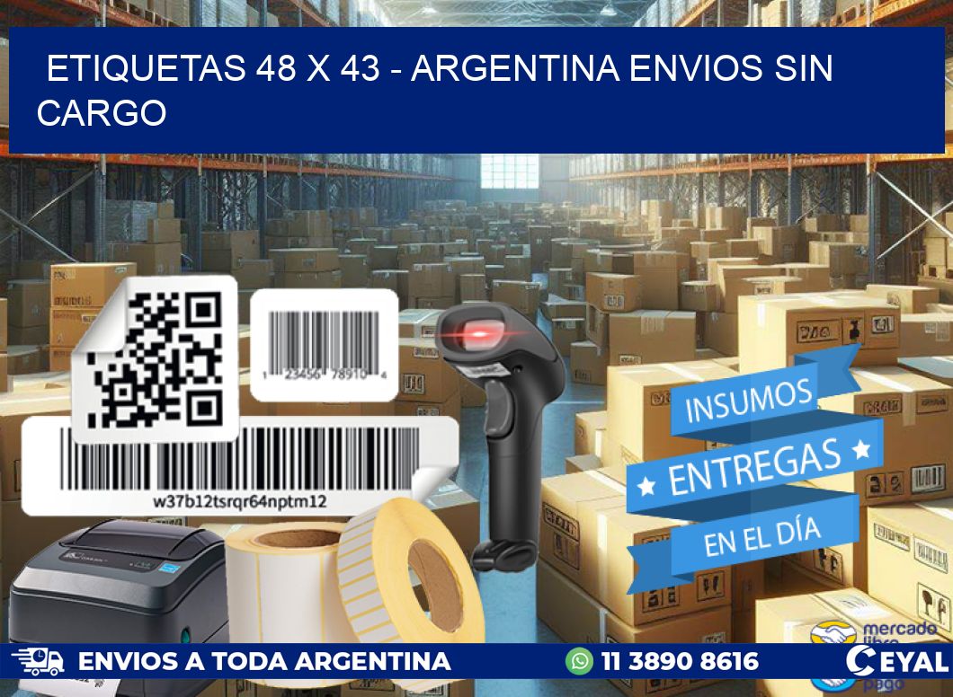 ETIQUETAS 48 x 43 - ARGENTINA ENVIOS SIN CARGO