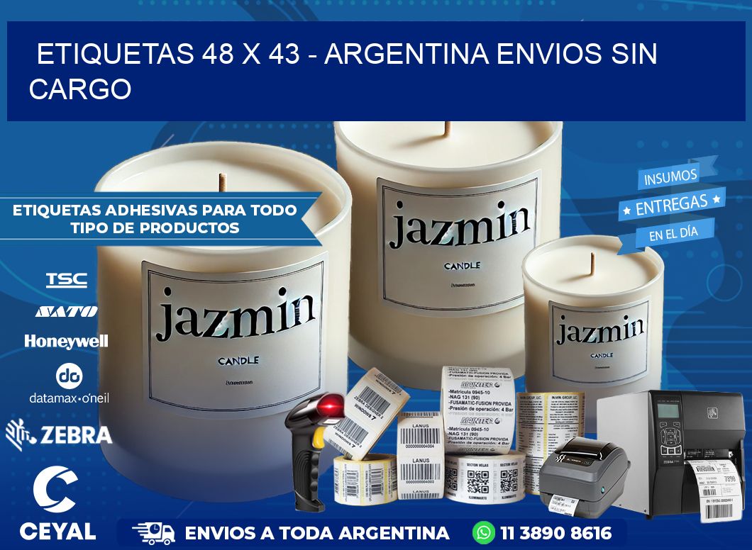 ETIQUETAS 48 x 43 - ARGENTINA ENVIOS SIN CARGO