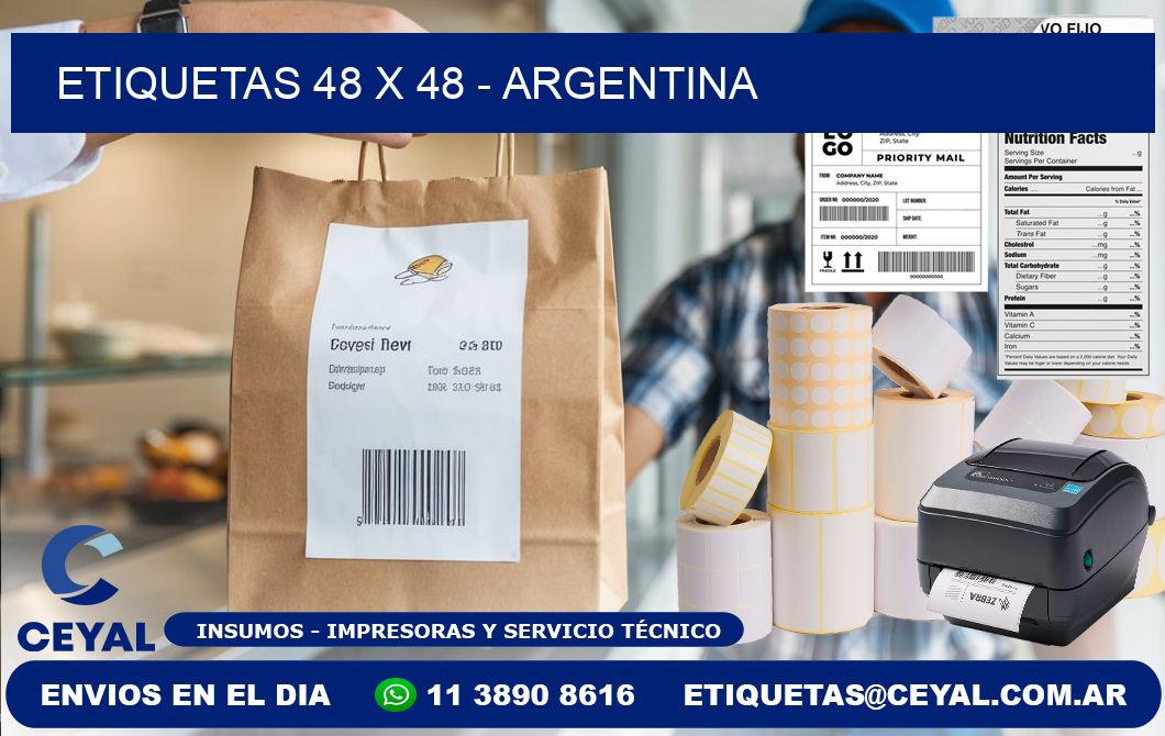 ETIQUETAS 48 x 48 - ARGENTINA