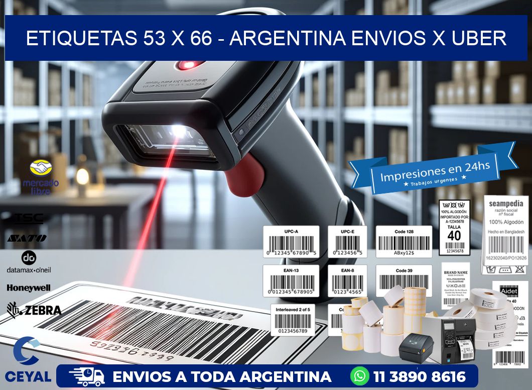 ETIQUETAS 53 x 66 – ARGENTINA ENVIOS X UBER