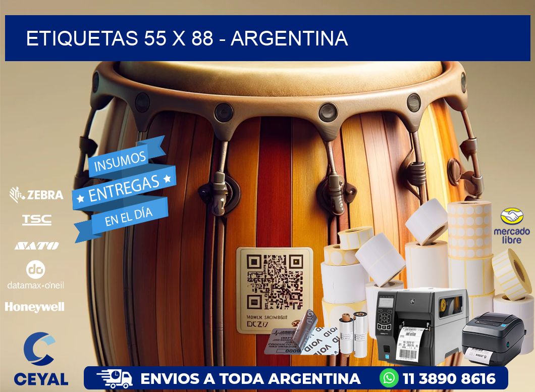 ETIQUETAS 55 x 88 - ARGENTINA