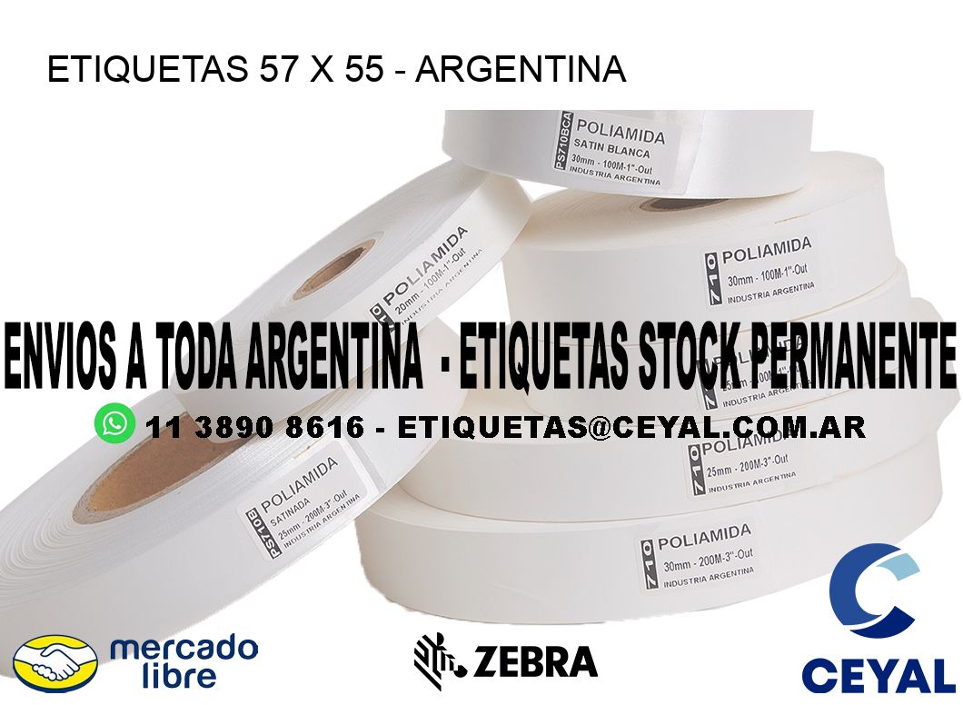 ETIQUETAS 57 x 55 - ARGENTINA