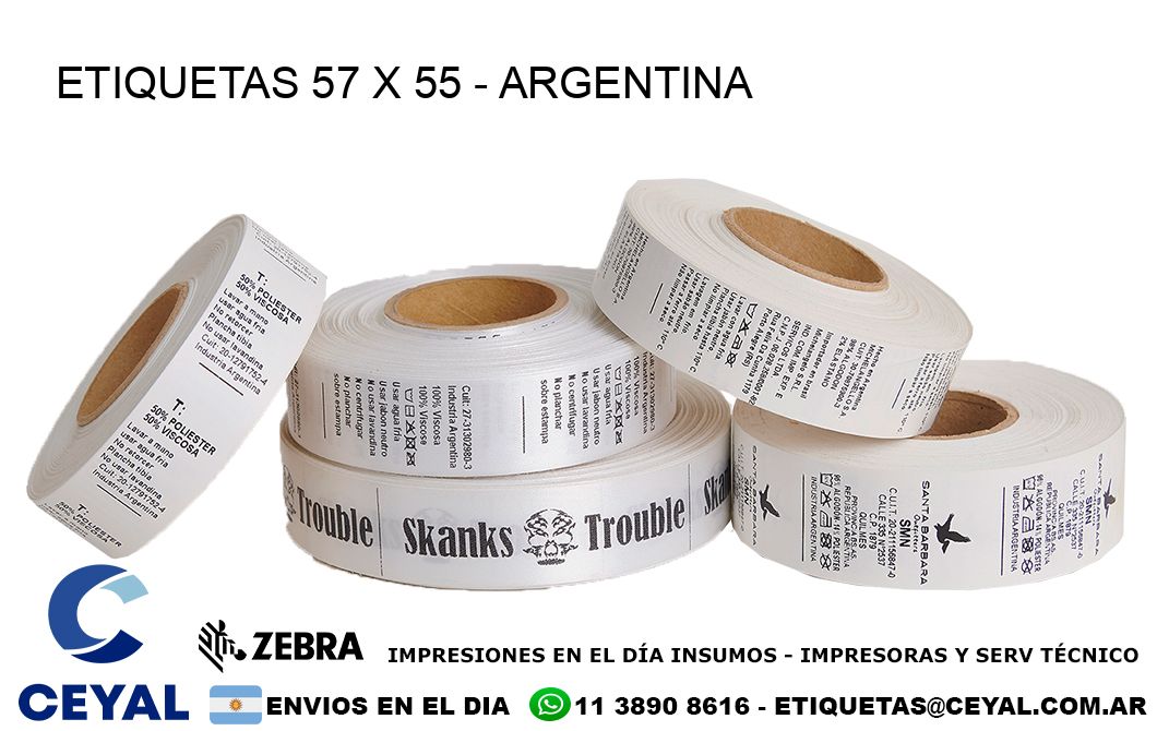 ETIQUETAS 57 x 55 - ARGENTINA