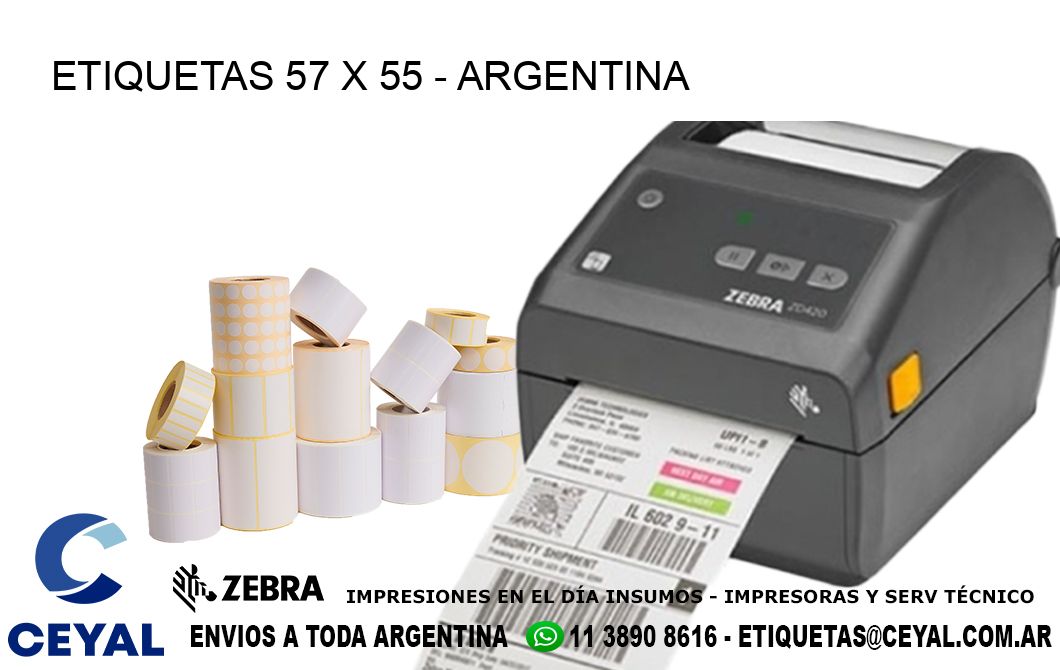 ETIQUETAS 57 x 55 - ARGENTINA