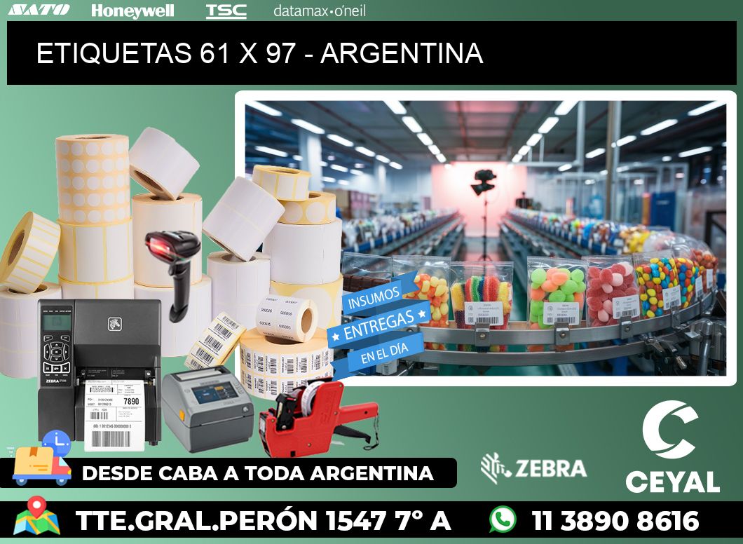 ETIQUETAS 61 x 97 - ARGENTINA