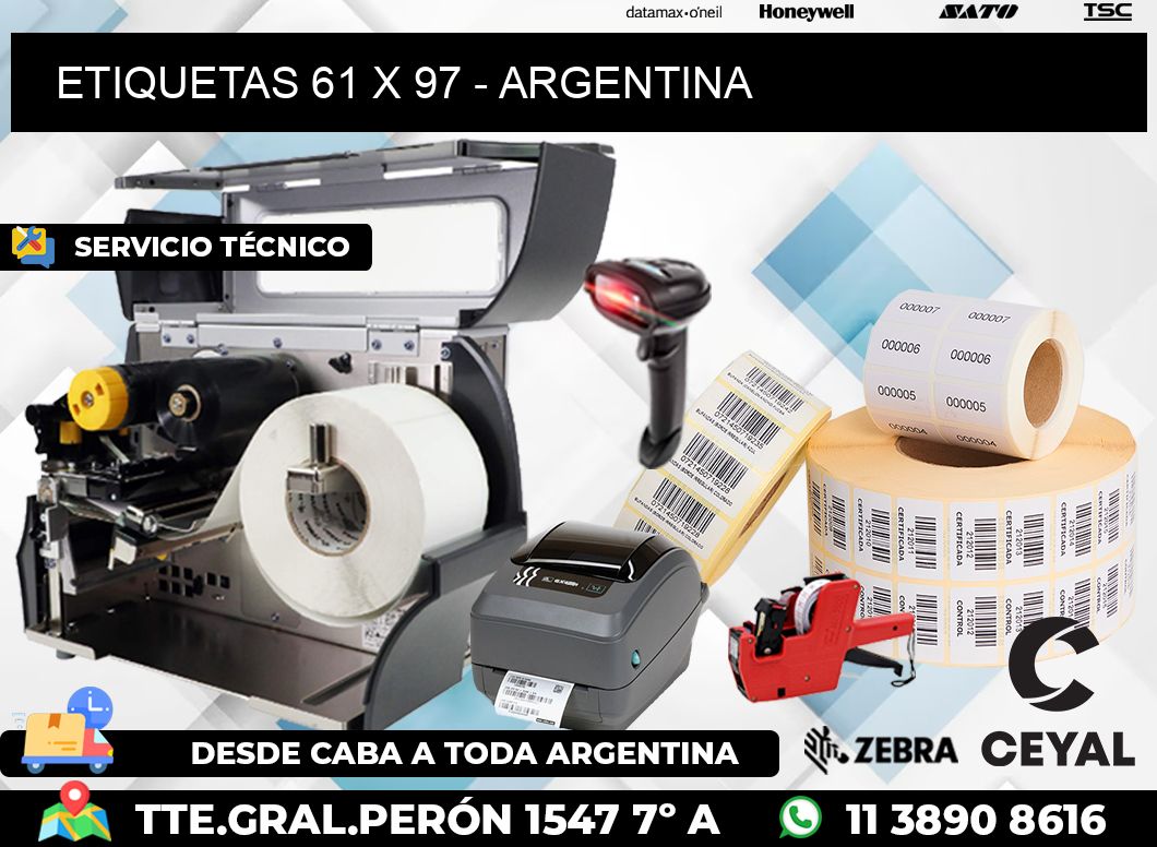 ETIQUETAS 61 x 97 - ARGENTINA