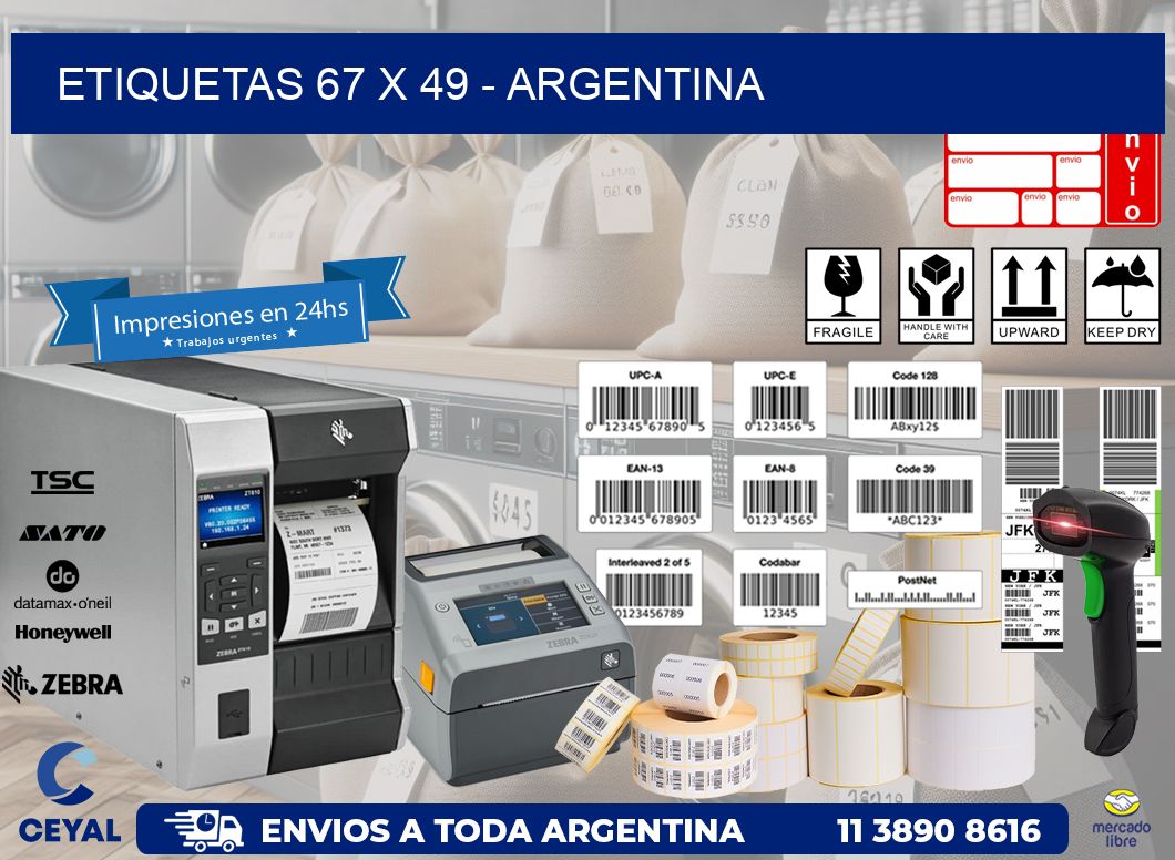 ETIQUETAS 67 x 49 - ARGENTINA