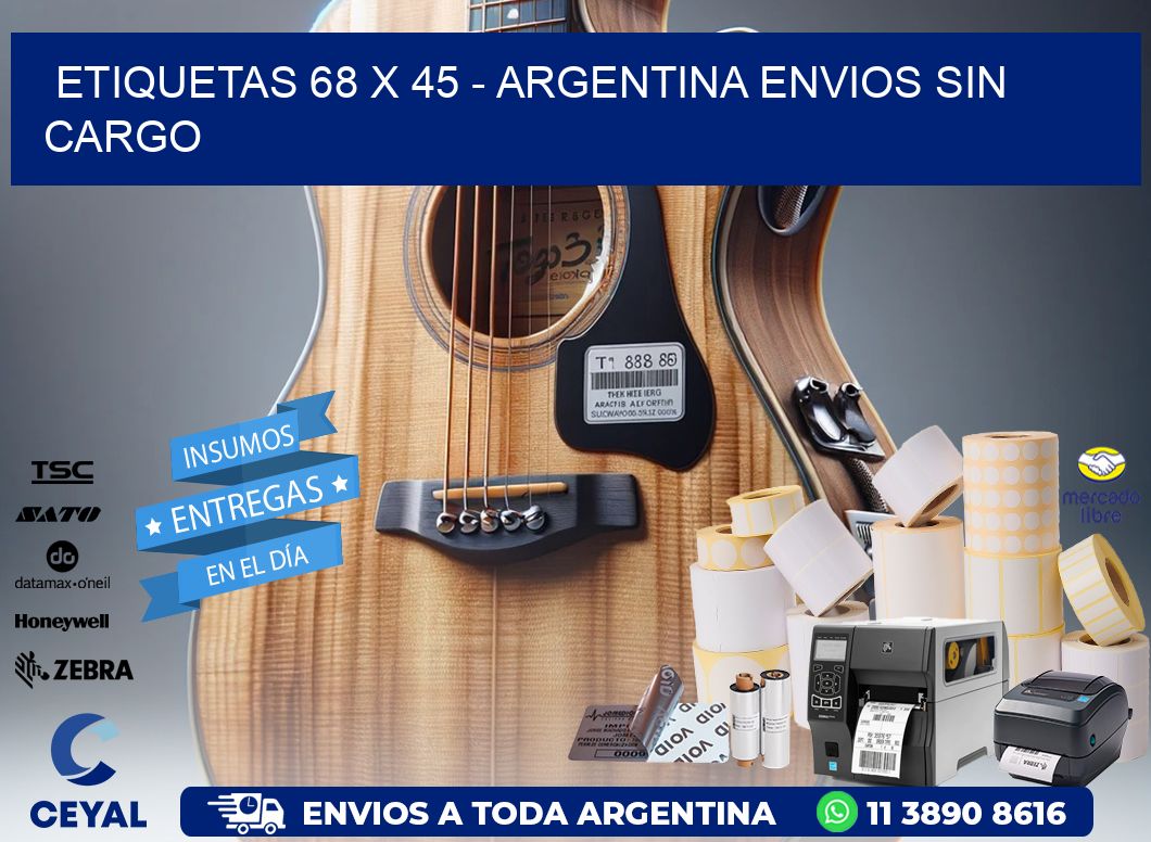 ETIQUETAS 68 x 45 - ARGENTINA ENVIOS SIN CARGO