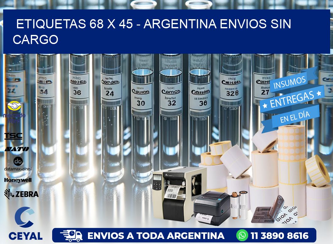 ETIQUETAS 68 x 45 – ARGENTINA ENVIOS SIN CARGO