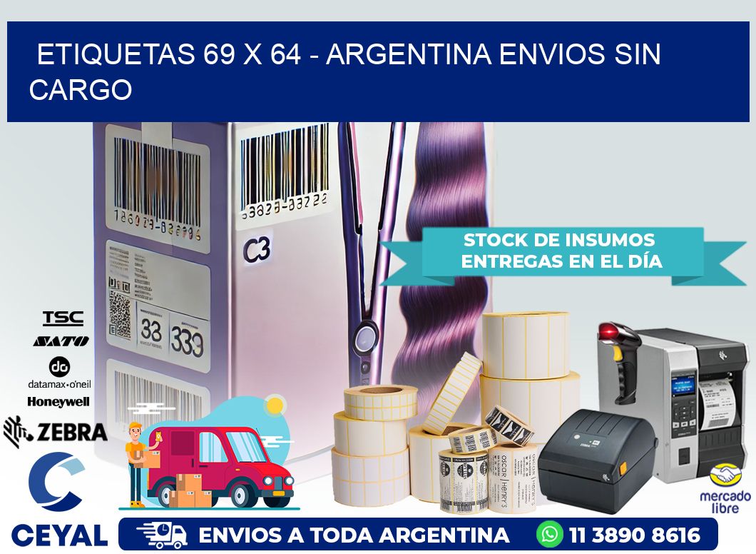 ETIQUETAS 69 x 64 – ARGENTINA ENVIOS SIN CARGO