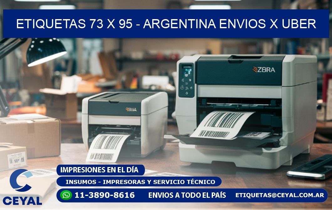 ETIQUETAS 73 x 95 - ARGENTINA ENVIOS X UBER