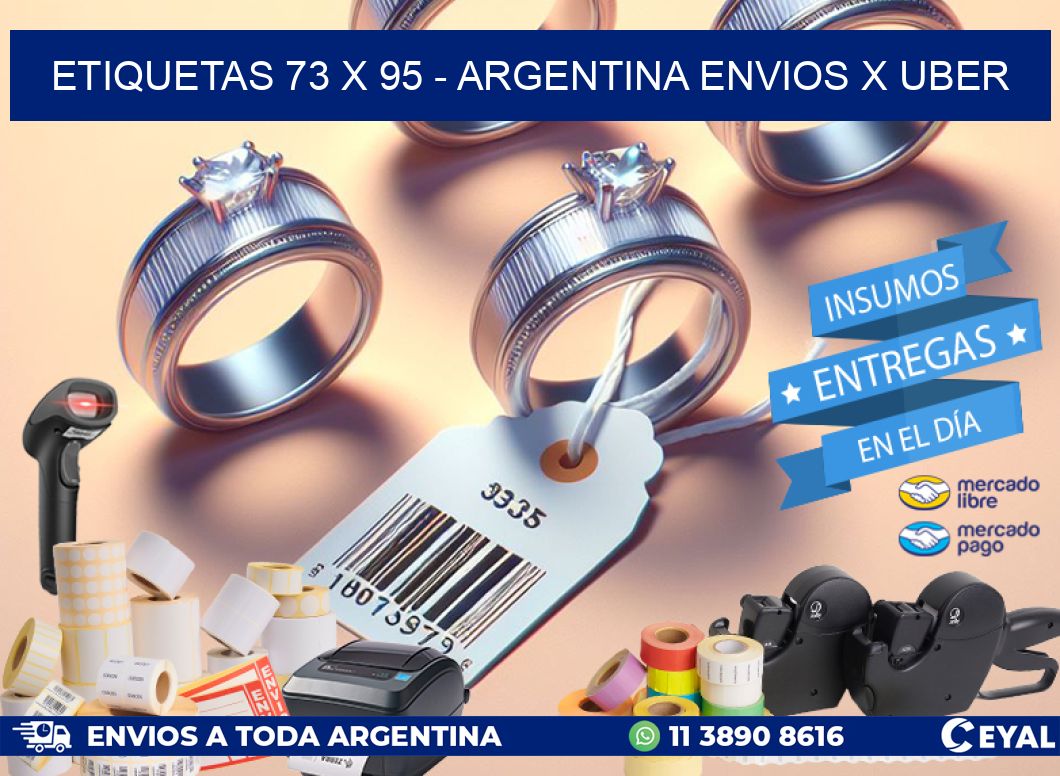 ETIQUETAS 73 x 95 - ARGENTINA ENVIOS X UBER