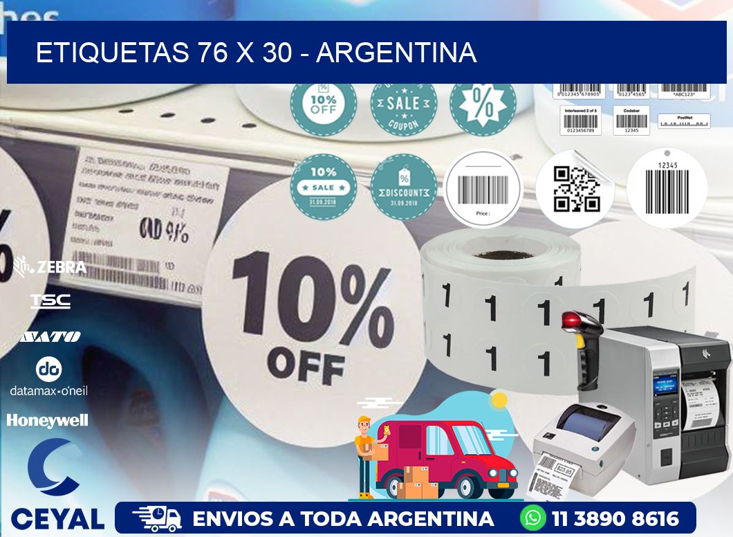 ETIQUETAS 76 x 30 - ARGENTINA