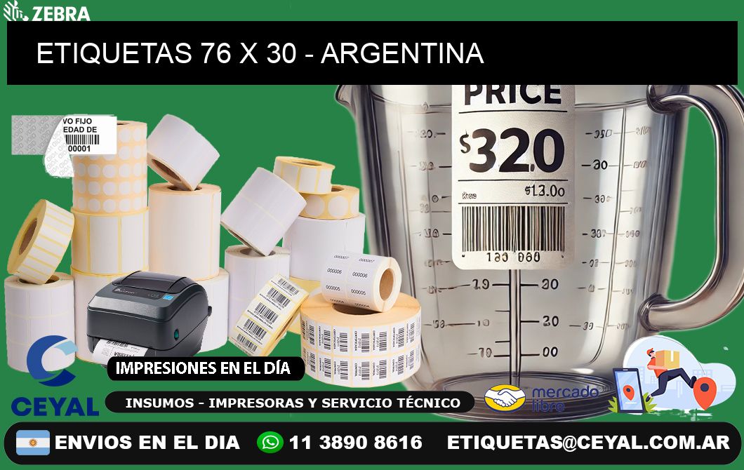 ETIQUETAS 76 x 30 - ARGENTINA