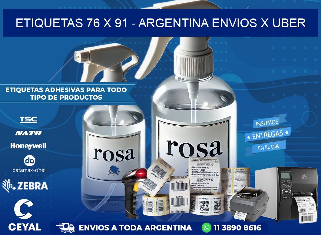 ETIQUETAS 76 x 91 – ARGENTINA ENVIOS X UBER