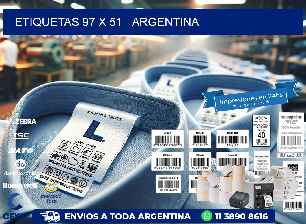 ETIQUETAS 97 x 51 - ARGENTINA