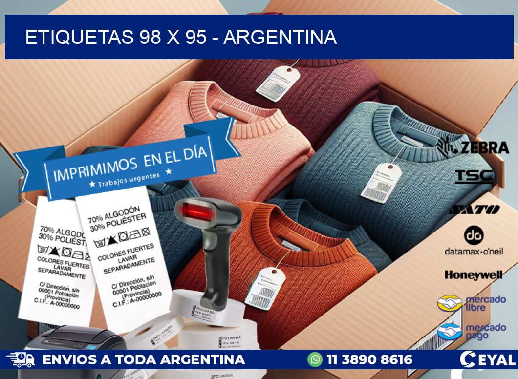 ETIQUETAS 98 x 95 - ARGENTINA