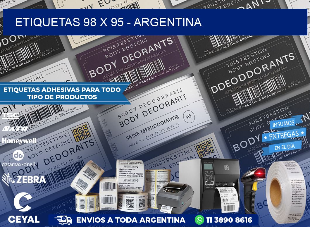 ETIQUETAS 98 x 95 - ARGENTINA