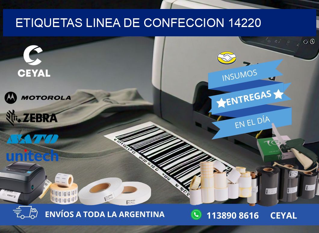 ETIQUETAS LINEA DE CONFECCION 14220