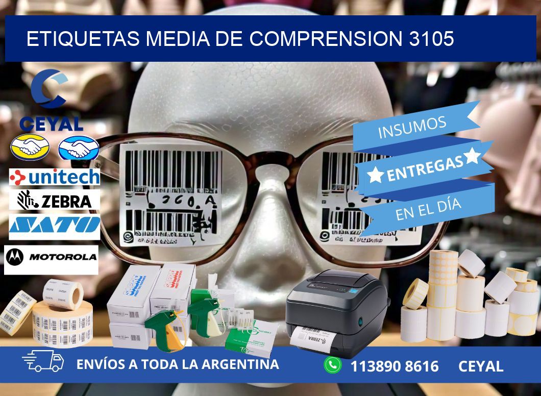 ETIQUETAS MEDIA DE COMPRENSION 3105