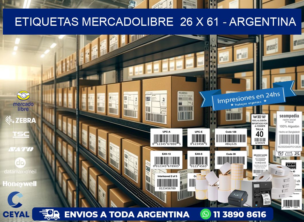 ETIQUETAS MERCADOLIBRE  26 x 61 – ARGENTINA