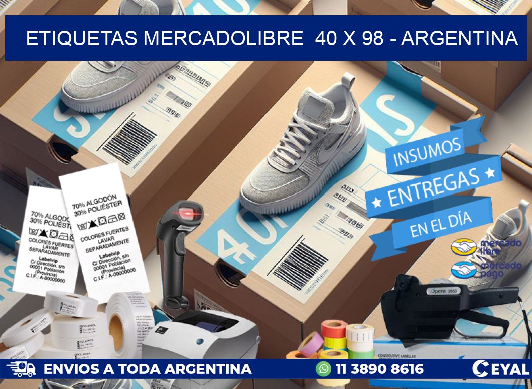 ETIQUETAS MERCADOLIBRE  40 x 98 – ARGENTINA